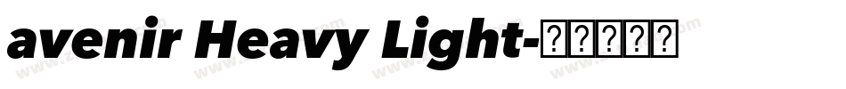 avenir Heavy Light字体转换